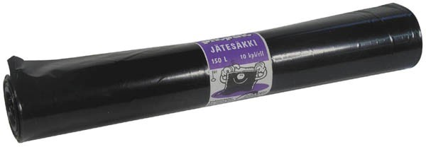 SOPSÄCK SVART 150L 750X1150mm 10 pack