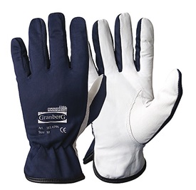 MONT.HANDSKE BLÅ/VIT ST7 (12pack)