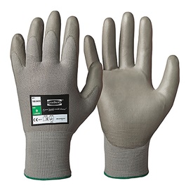 MONT.HANDSKE PU GRÅ ST10 (12pack)